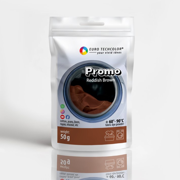 Barwnik do tkanin Promo Reddish Brown / Czerwonobrązowy, 50 g
