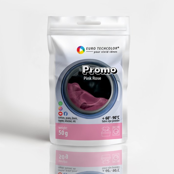 Barwnik do tkanin Promo Pink Rose / Różowy, 50 g