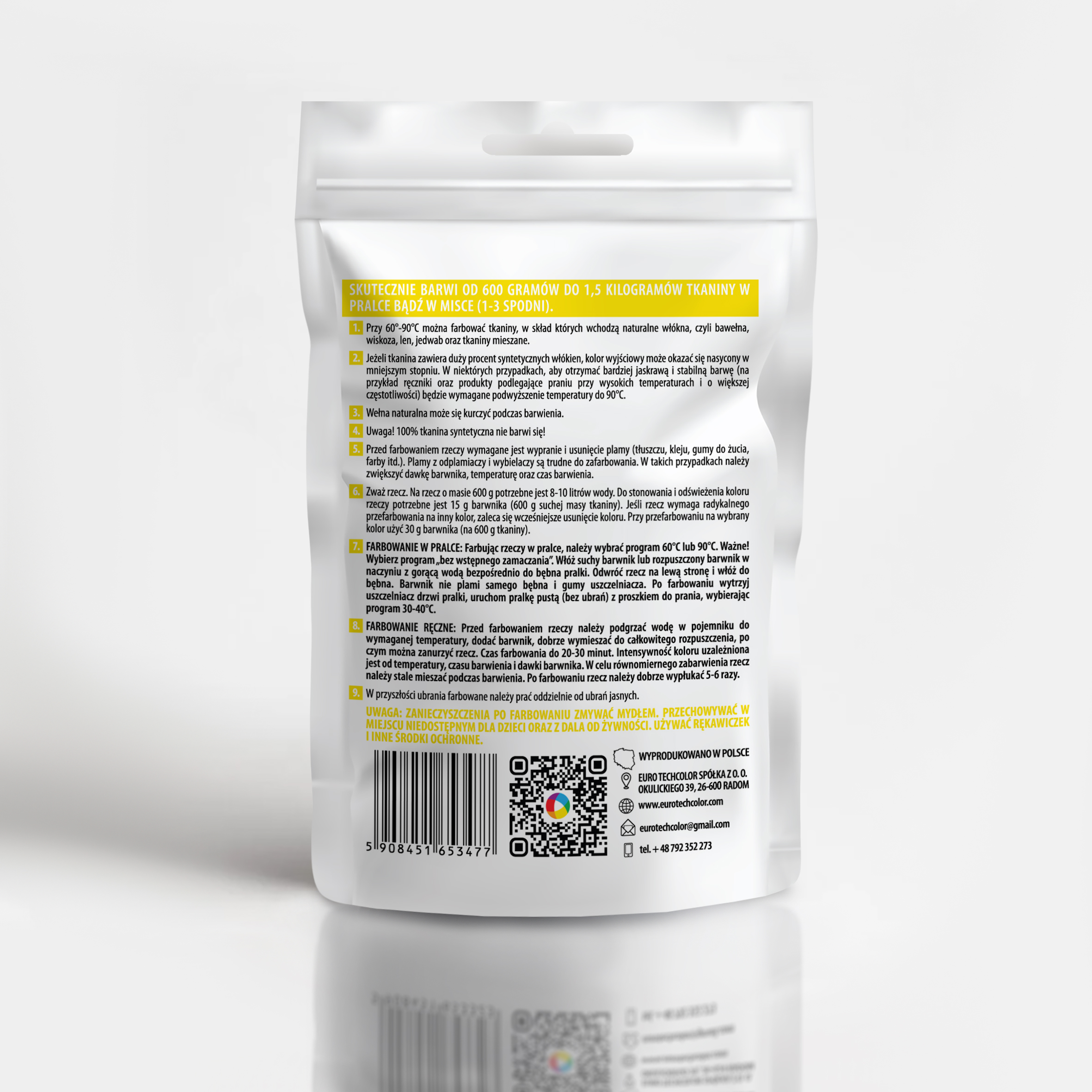 Barwnik do tkanin Promo Golden Yellow / Głębokożółty, 50 g - obrazek 2
